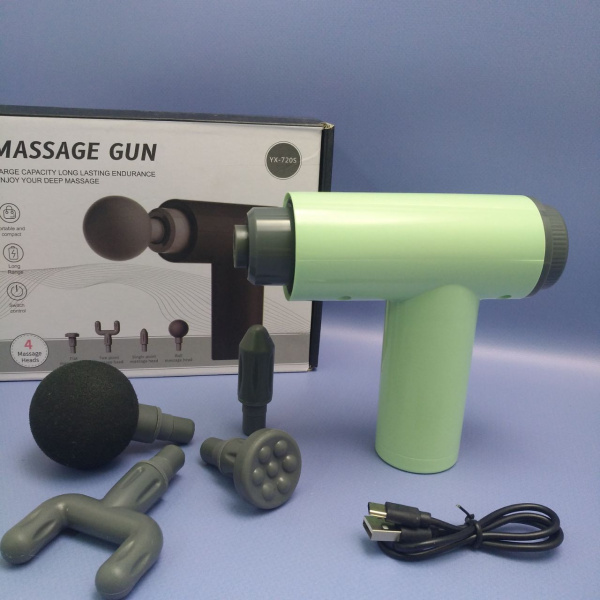 Компактный портативный массажер мышечный (массажный перкуссионный ударный пистолет) Massager YX-720S